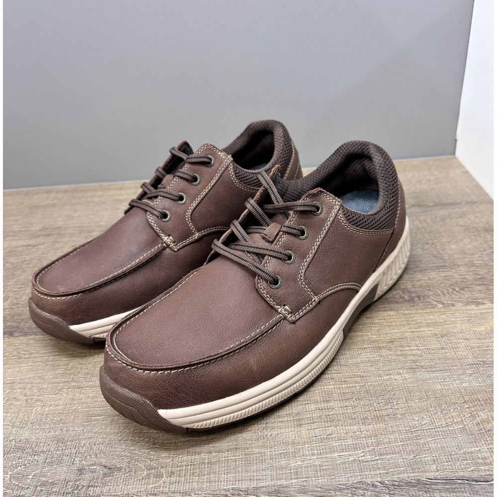 Orthofeet Leo 428 Men's Brown Leather Comfort Walking Shoes Size 10 M Medium